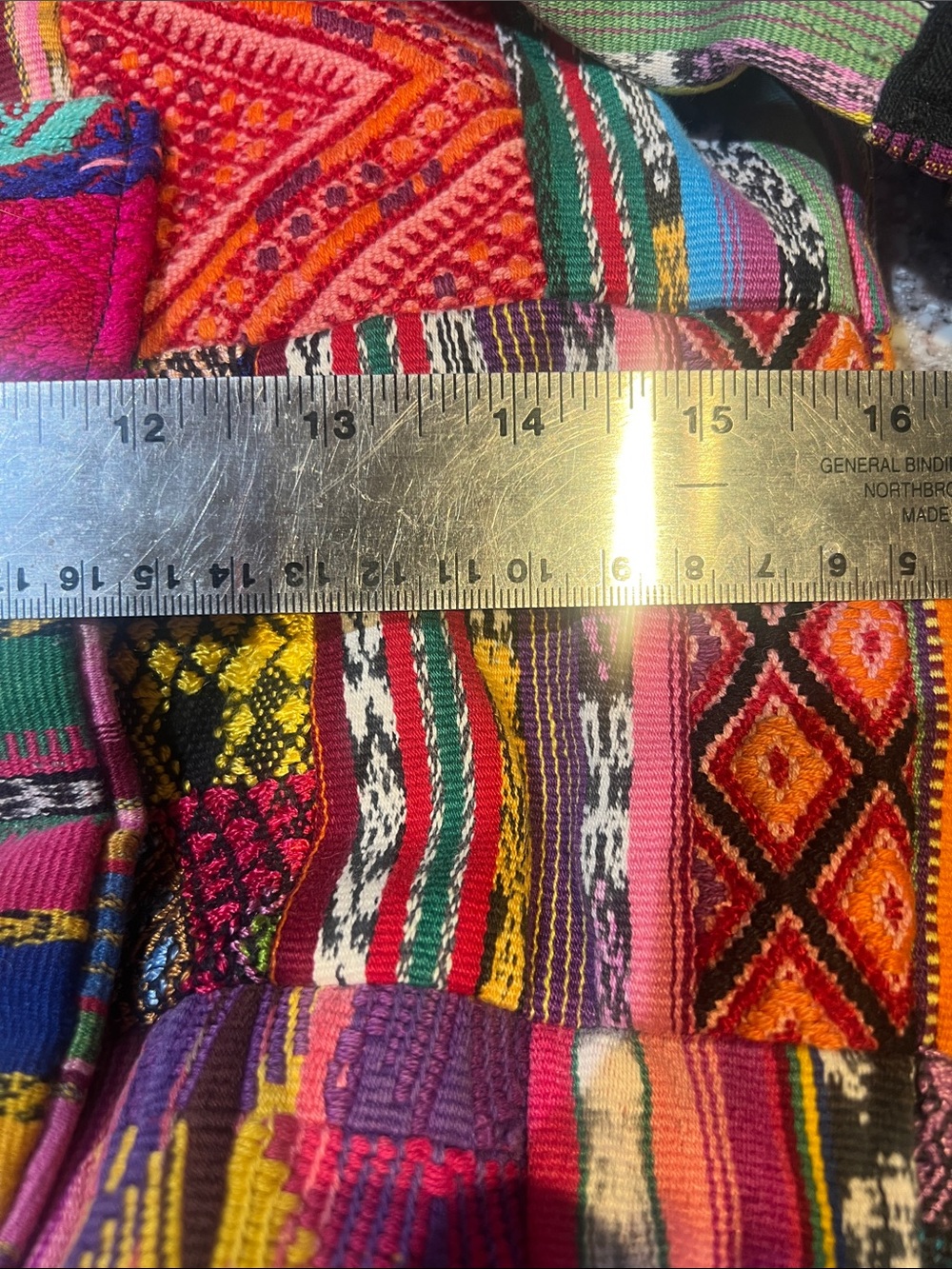 Peruvian patchwork Handwoven Multicolor Boho Crossbody Bag - Picture 9 of 10
